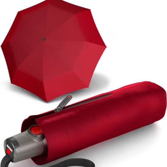 Knirps T.100 Duomatic Pocket Umbrella Red - Picture 1 of 2